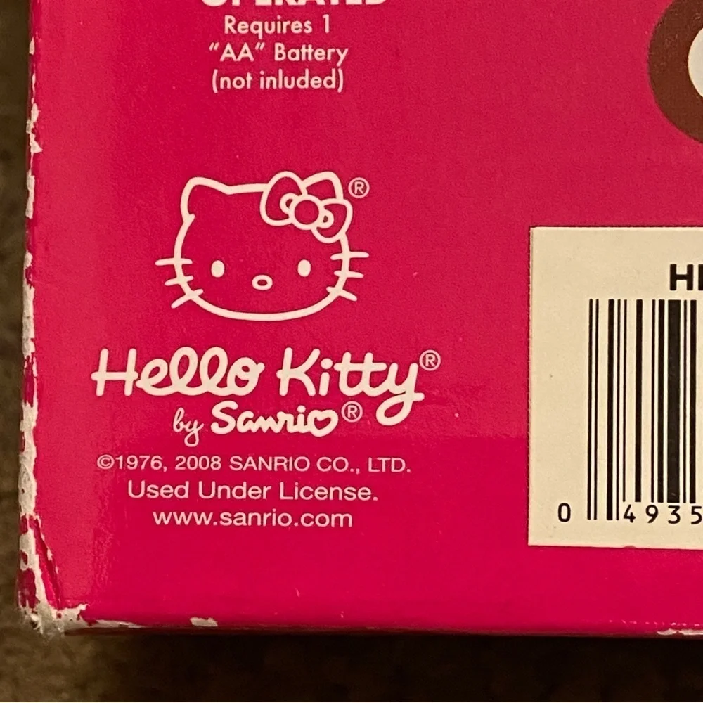 New!! HELLO KITTY 2008 Wall Clock 7”x8”